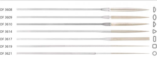 Напильник алмазный рифельный трехгранный c кованым хвостовиком PFERD DF3614 фото 2