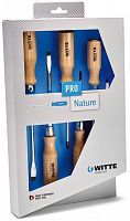 Набор ударных отверток WITTE PRO NATURE 5 пр. SL/PZ1+2