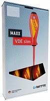 Набор диэлектрических отверток WITTE MAXX VDE SLIM 5 пр. SL/PZ1+2