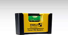 Пластиковый уровень STABILA Pocket PRO Magnetic (с креплением к ремню)