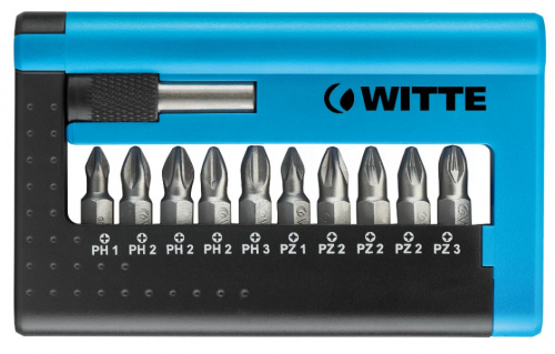 Набор бит c битодержателем WITTE PRO COMBIT-BOX 11 пр.